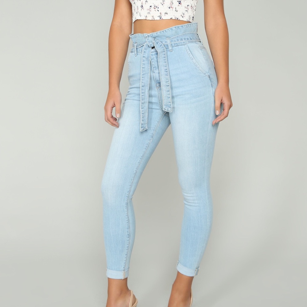 Fashion Nova Blue High Rise Jeans